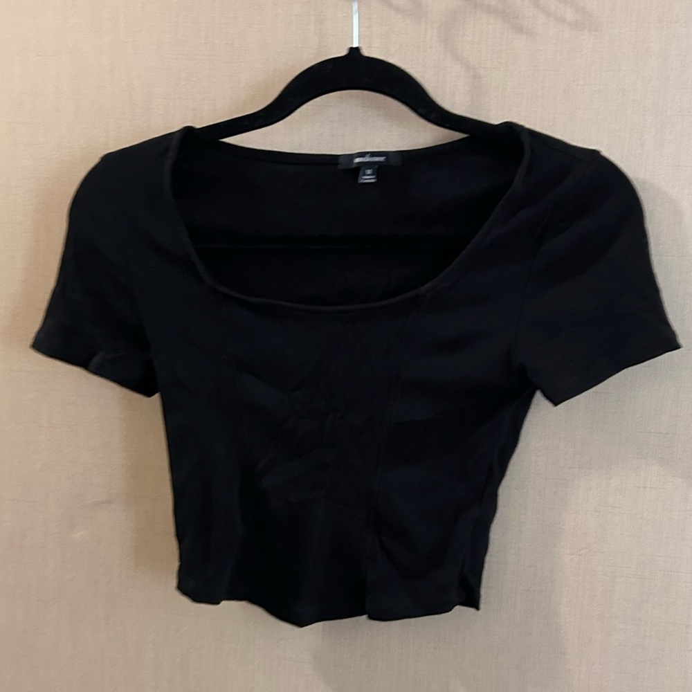Ambiance Black Short Sleeve Top